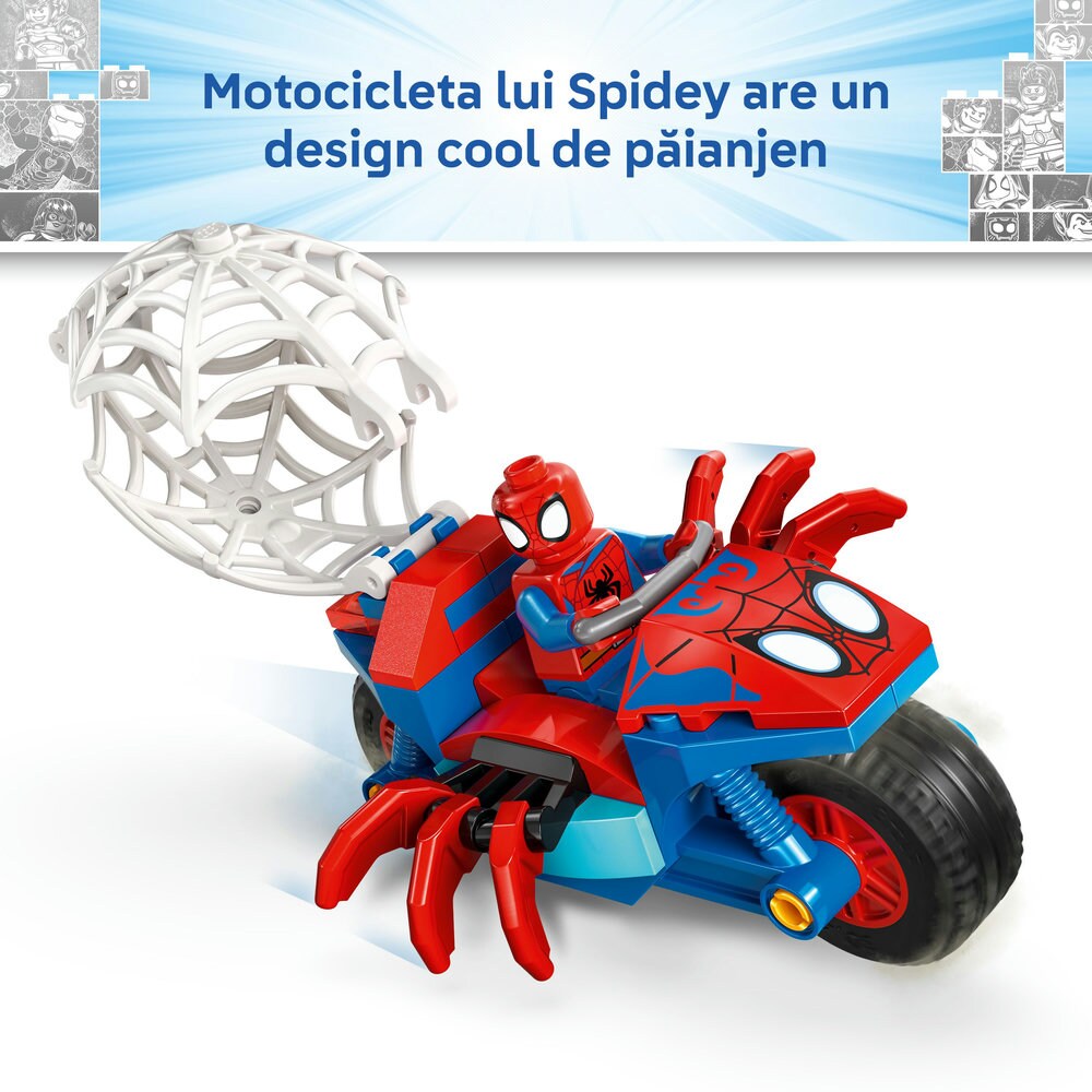 LEGO Spidey: Spidey pe motocicleta vs Rhino 11206, 4 ani+, 61 piese