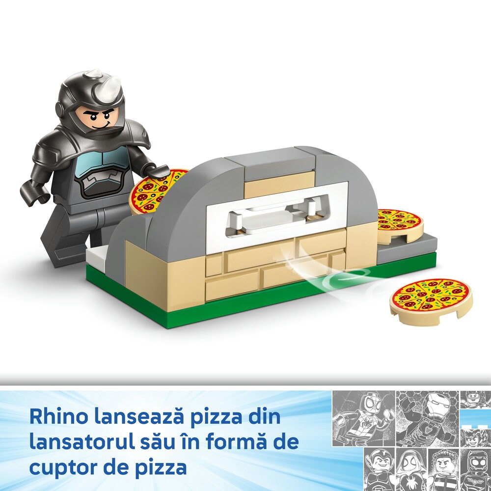 LEGO Spidey: Spidey pe motocicleta vs Rhino 11206, 4 ani+, 61 piese