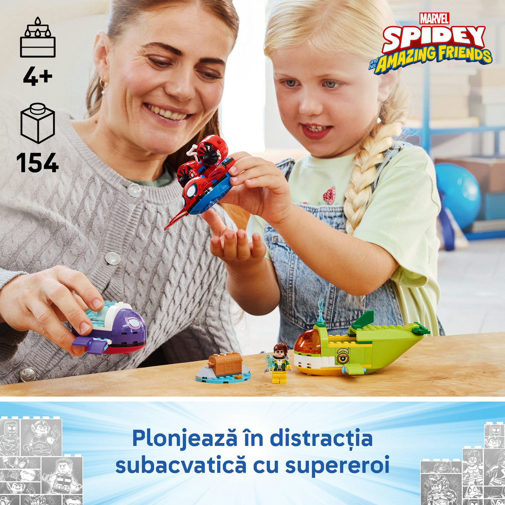LEGO Spidey: Vehicule subacvatice 11207, 4 ani+, 154 piese