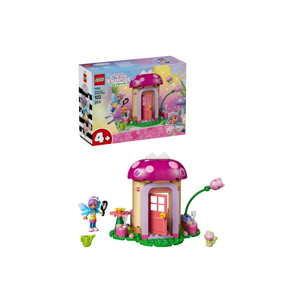 LEGO Gabby's Dollhouse: Casuta din gradina a Miau-Zanei 11212, 4 ani+, 103 piese