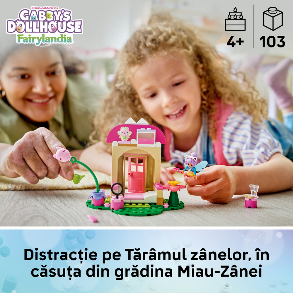 LEGO Gabby's Dollhouse: Casuta din gradina a Miau-Zanei 11212, 4 ani+, 103 piese