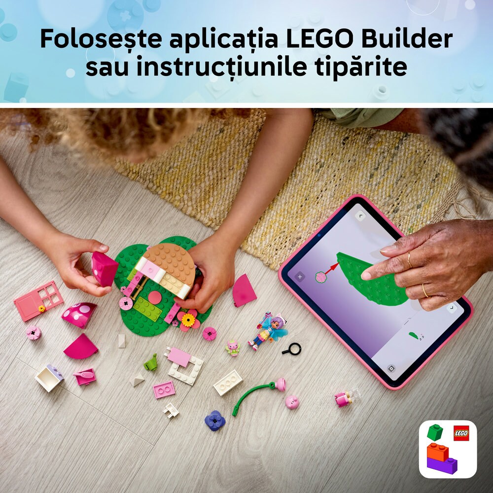 LEGO Gabby's Dollhouse: Casuta din gradina a Miau-Zanei 11212, 4 ani+, 103 piese