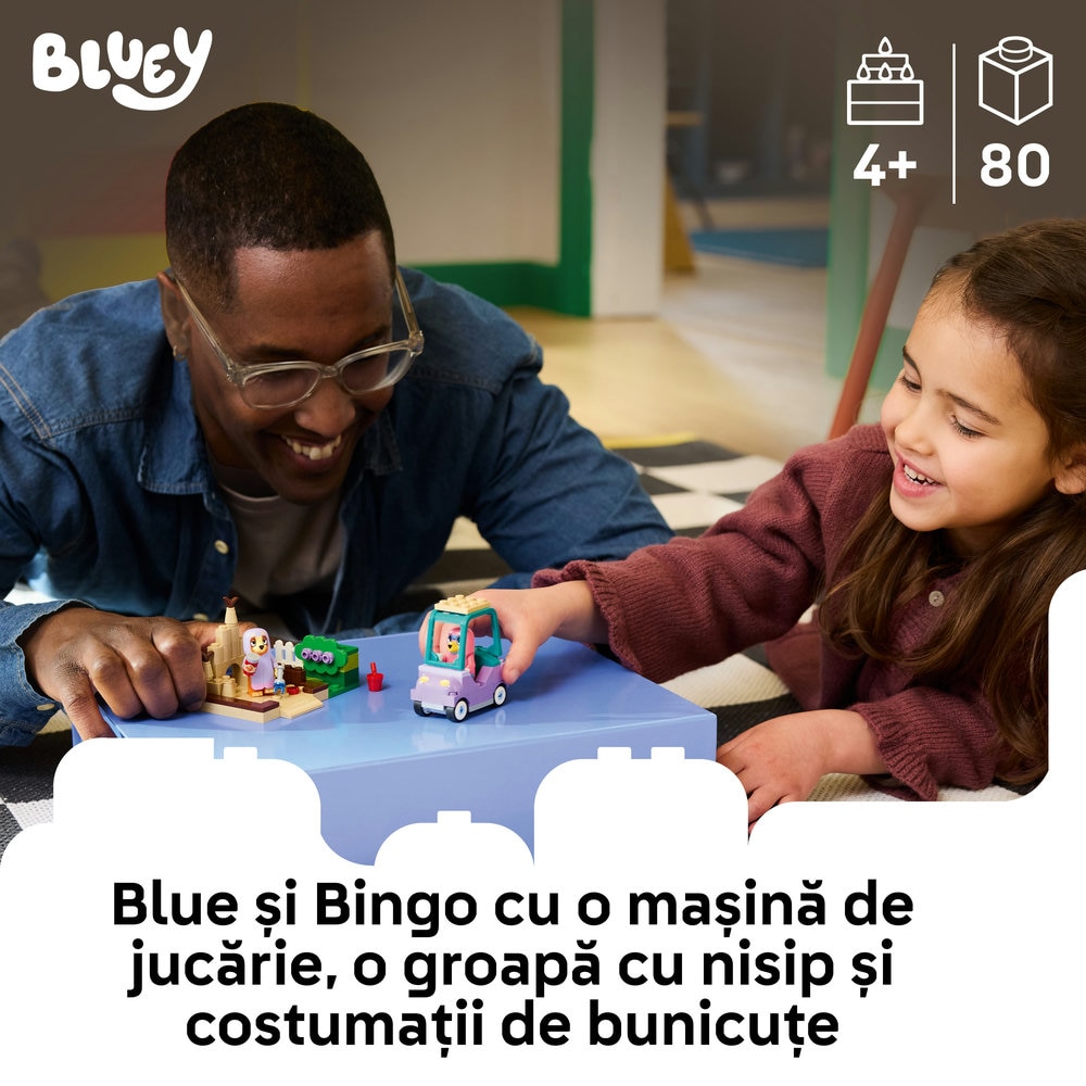 LEGO Bluey: Bingo si Blue se joaca de-a bunicutele 11216, 4 ani+, 80 piese