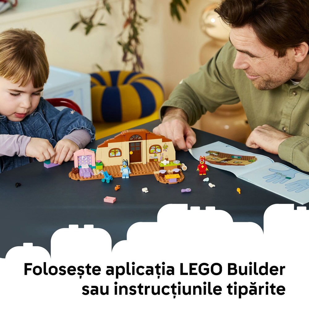 LEGO Bluey: La scoala cu Rusty si Blue 11221, 4 ani+, 106 piese