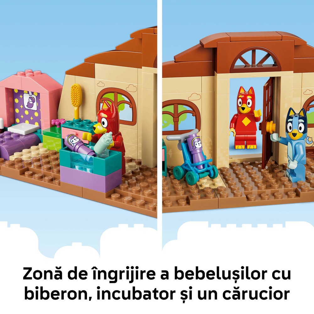 LEGO Bluey: La scoala cu Rusty si Blue 11221, 4 ani+, 106 piese