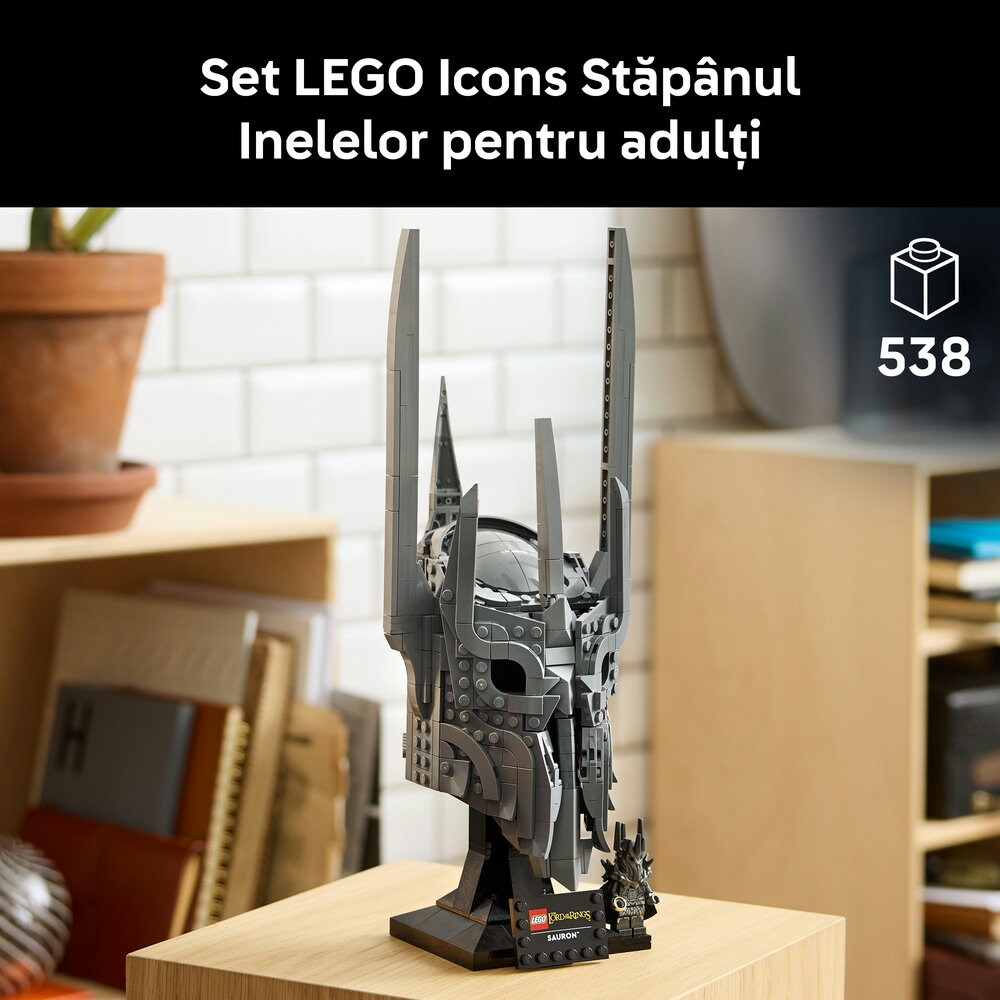 LEGO Icons: Stapanul inelelor - Casca lui Sauron 11373, 18 ani+, 538 piese