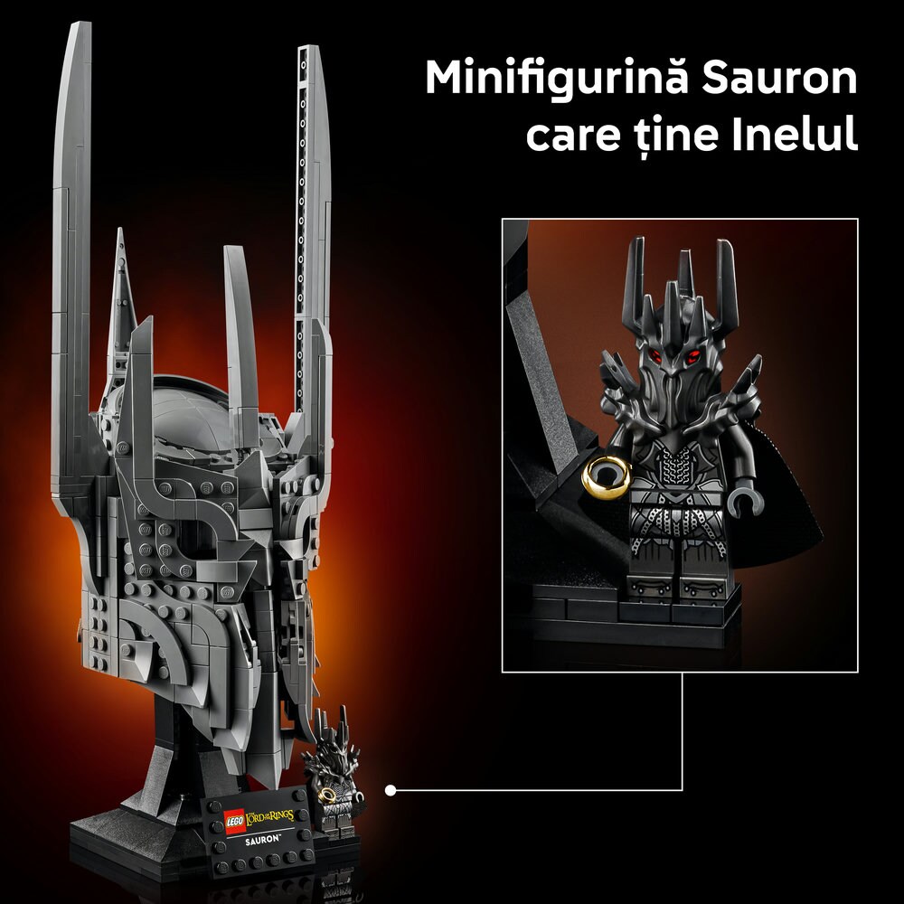 LEGO Icons: Stapanul inelelor - Casca lui Sauron 11373, 18 ani+, 538 piese