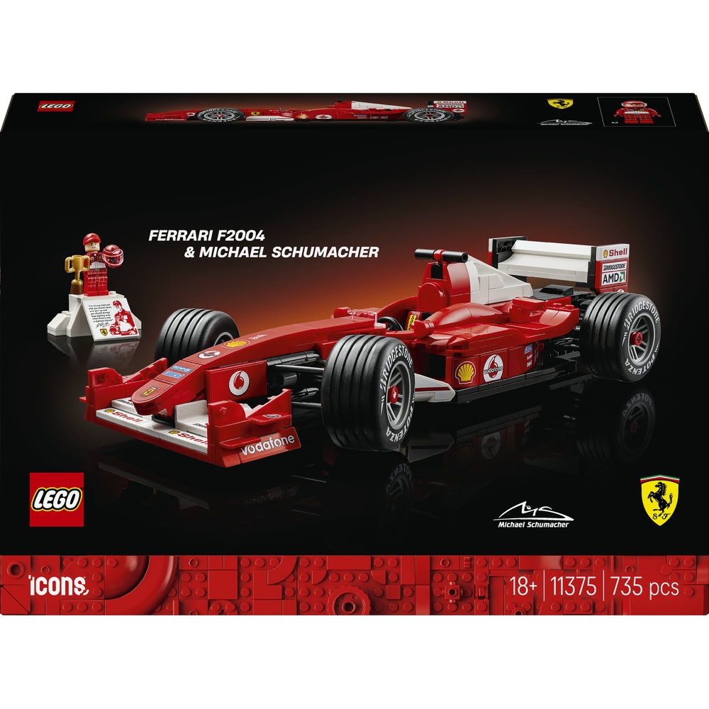 LEGO Icons: Ferrari F2004 si Michael Schumacher 11375, 18 ani+, 735 piese