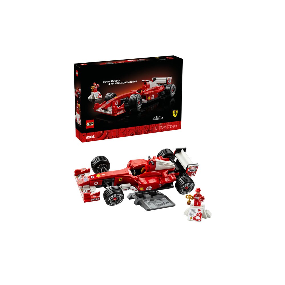 LEGO Icons: Ferrari F2004 si Michael Schumacher 11375, 18 ani+, 735 piese