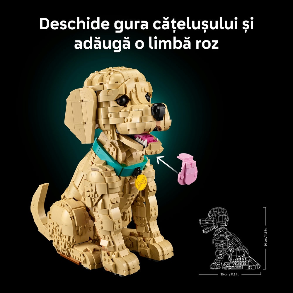 LEGO Icons: Catelus - Golden Retriever 11384, 18 ani+, 2102 piese