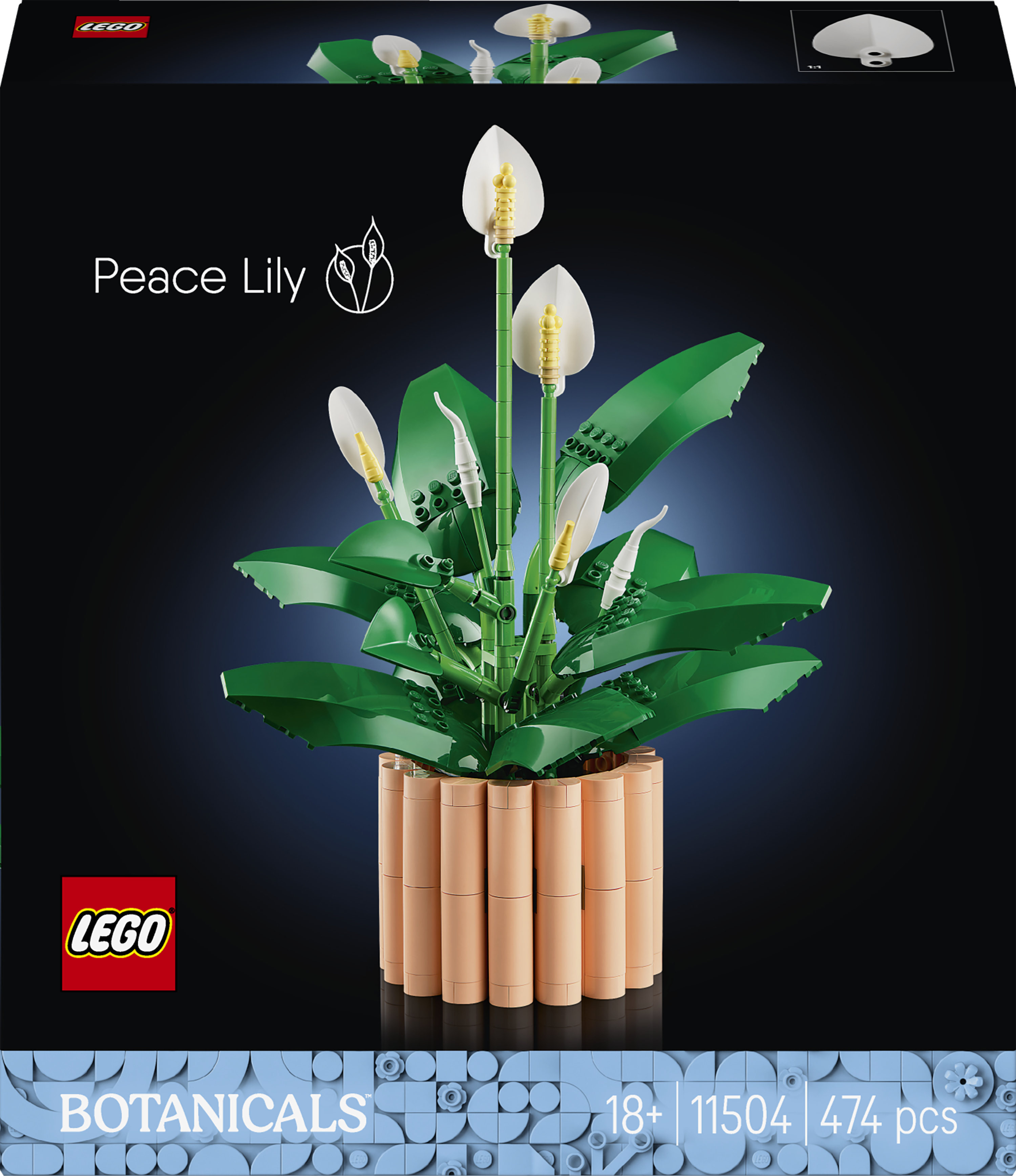 LEGO Botanicals: Crinul pacii 11504, 18 ani+, 474 piese