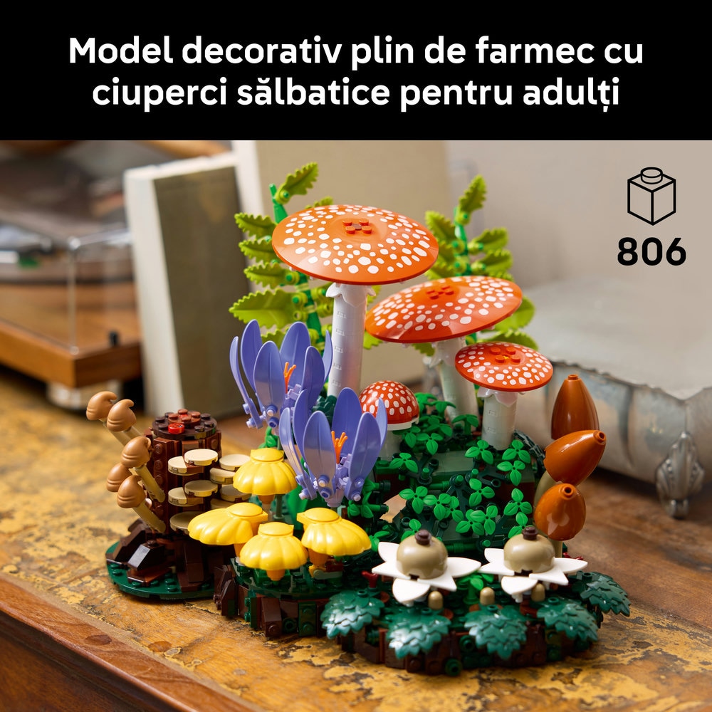 LEGO Botanicals: Ciuperci de padure 11505, 18 ani+, 806 piese