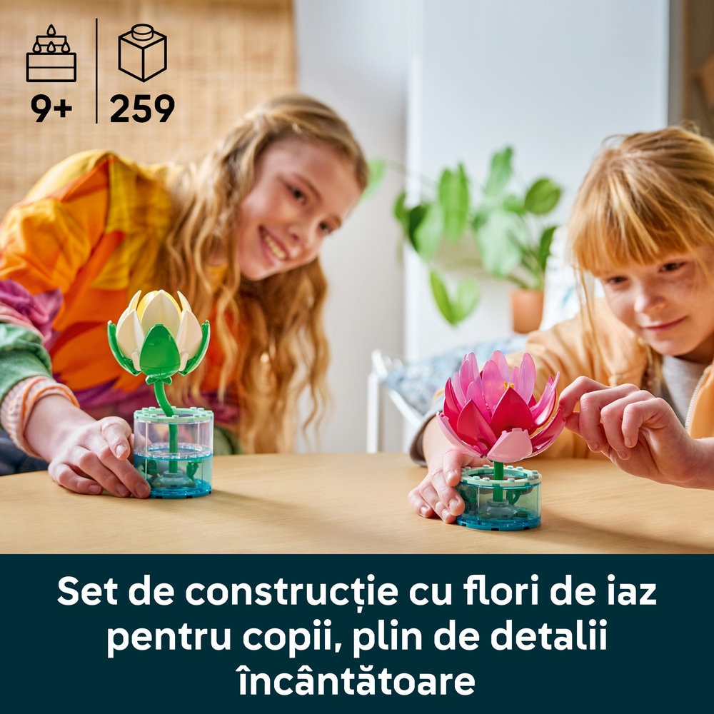 LEGO Botanicals: Nuferi 11511, 9 ani+, 259 piese