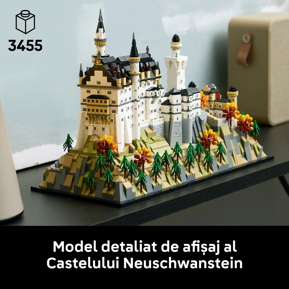 LEGO Architecture: Castelul Neuschwanstein 21063, 18 ani+, 3455 piese