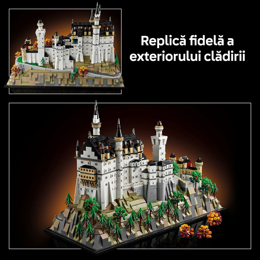 LEGO Architecture: Castelul Neuschwanstein 21063, 18 ani+, 3455 piese