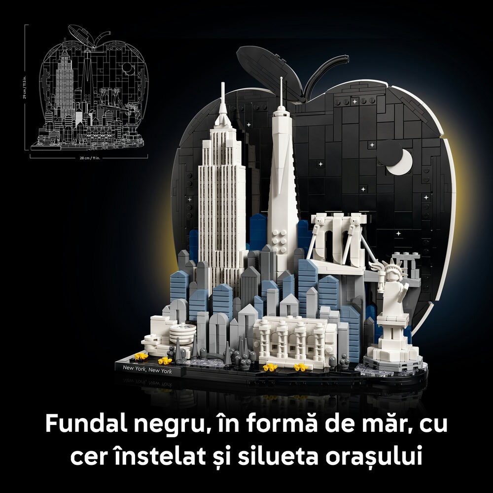 LEGO Architecture: New York City  The Big Apple 21066, 18 ani+, 1465 piese