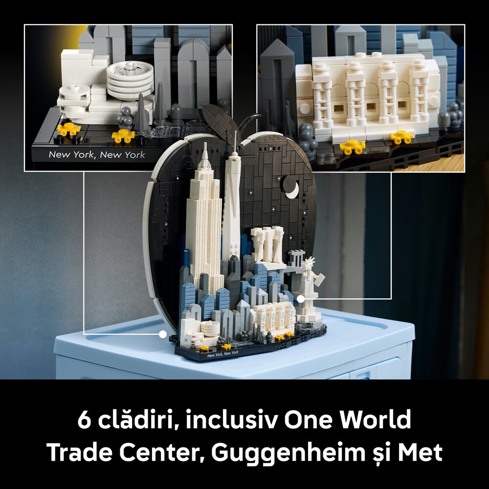 LEGO Architecture: New York City  The Big Apple 21066, 18 ani+, 1465 piese