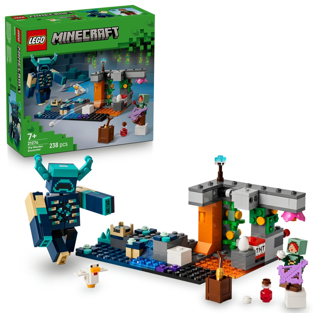 LEGO Minecraft: Intalnirea cu Temnicerul 21274, 7 ani+, 238 piese