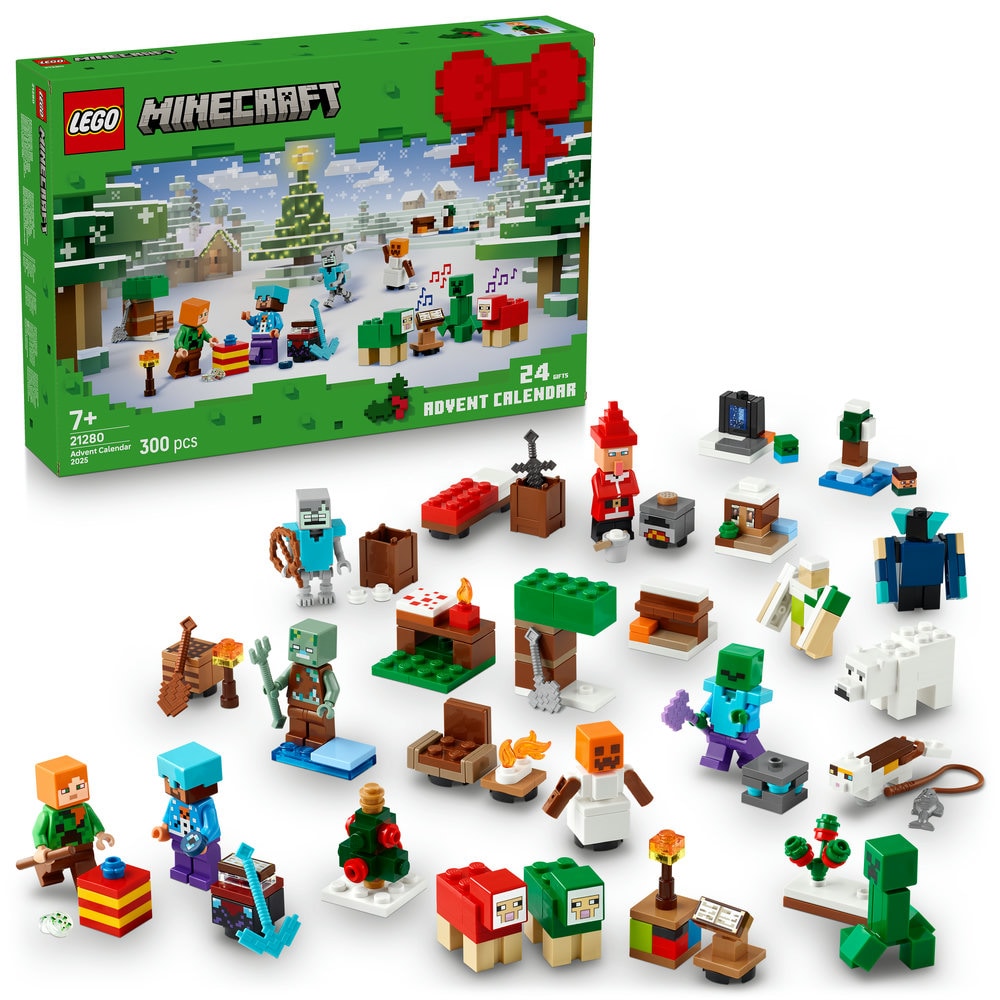 LEGO Minecraft: Calendar de advent 2025 21280, 7 ani+, 300 piese