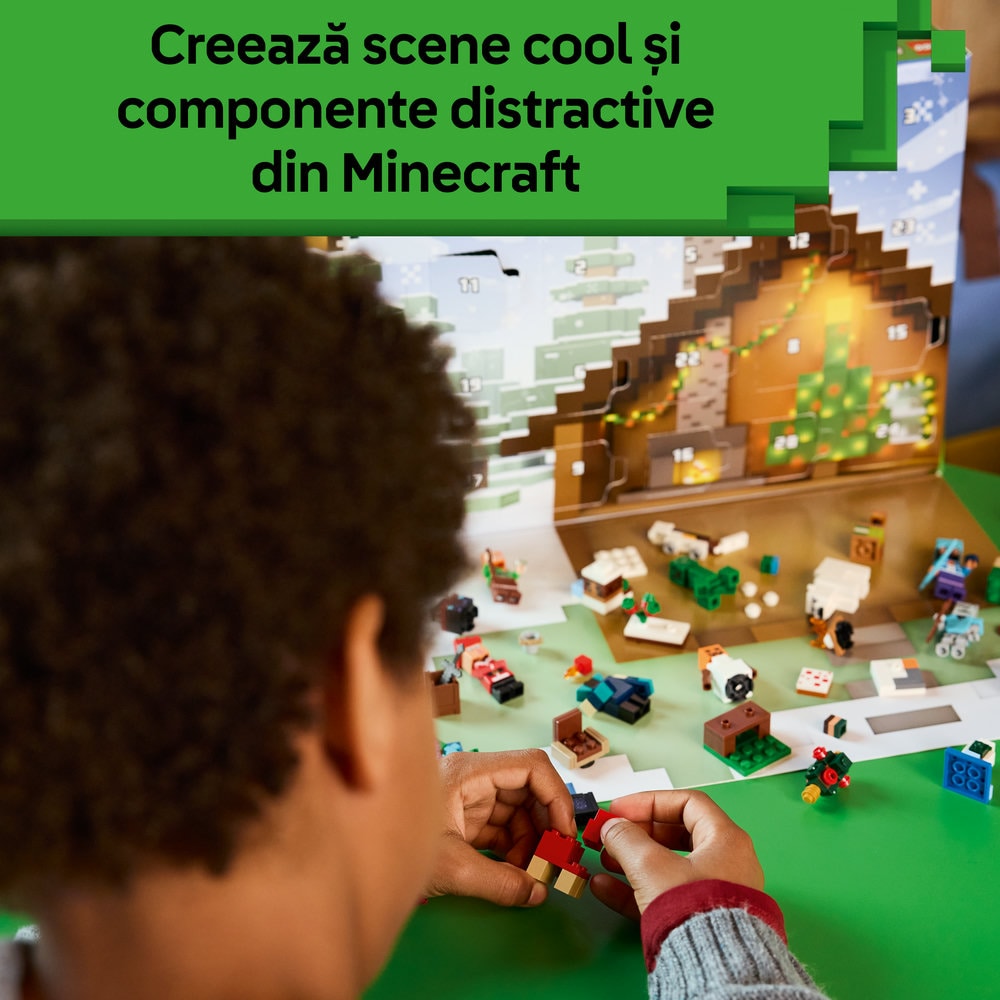 LEGO Minecraft: Calendar de advent 2025 21280, 7 ani+, 300 piese