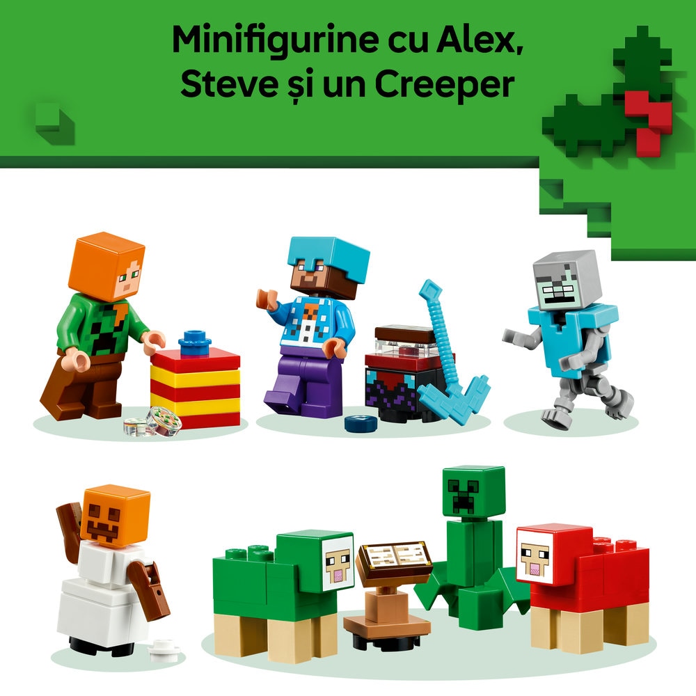 LEGO Minecraft: Calendar de advent 2025 21280, 7 ani+, 300 piese