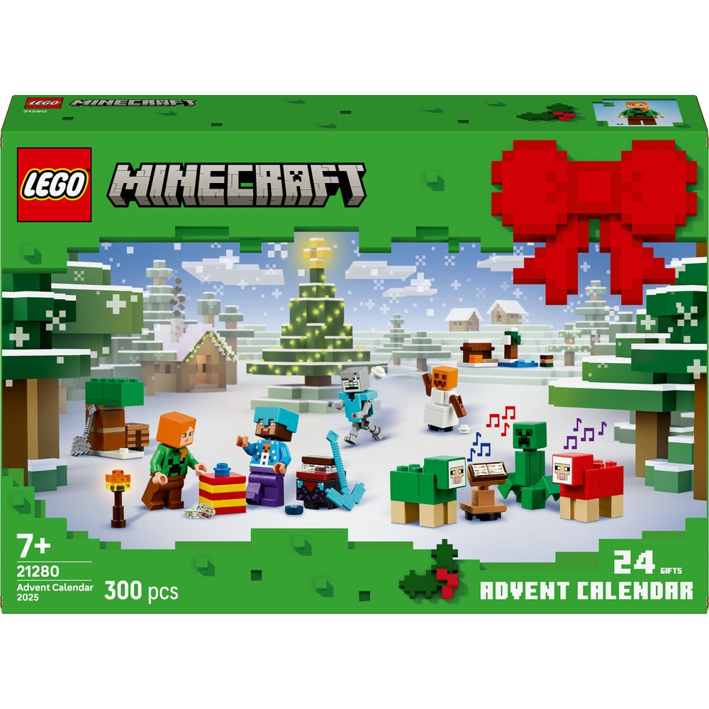 LEGO Minecraft: Calendar de advent 2025 21280, 7 ani+, 300 piese