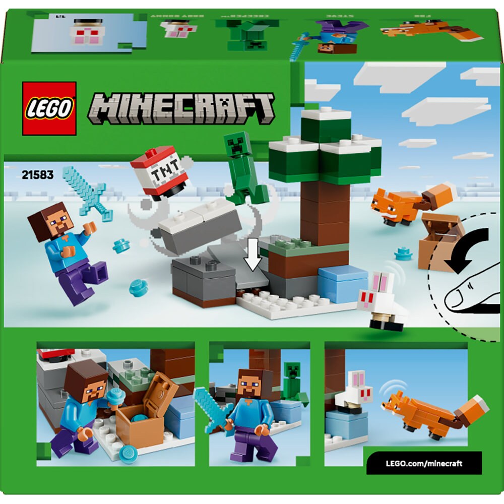 LEGO Minecraft: Aventura din Taiga a lui Steve 21583, 6 ani+, 79 piese