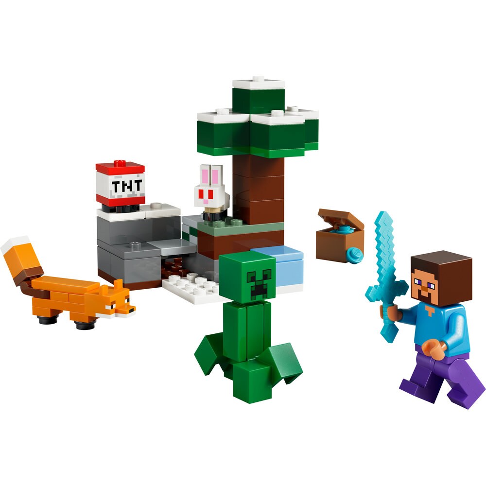 LEGO Minecraft: Aventura din Taiga a lui Steve 21583, 6 ani+, 79 piese