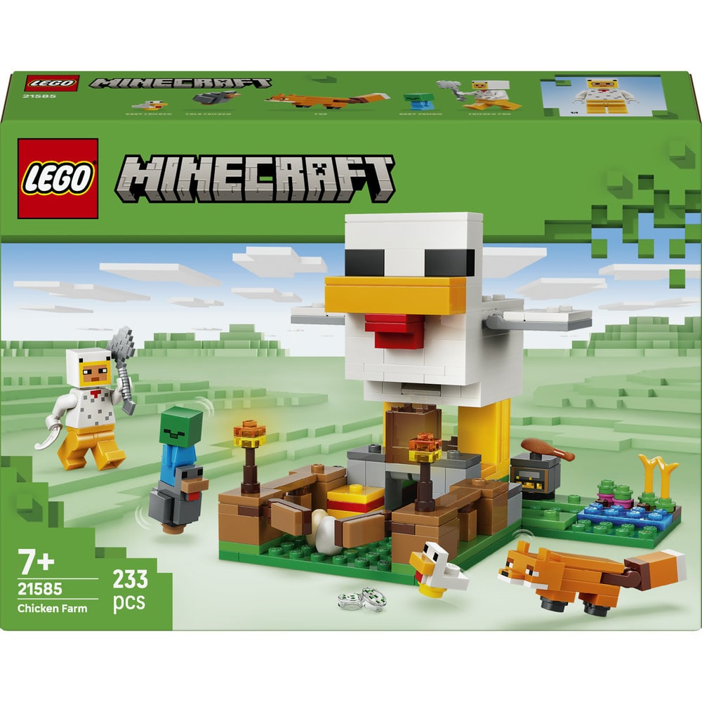 LEGO Minecraft: Ferma de pui 21585, 7 ani+, 233 piese