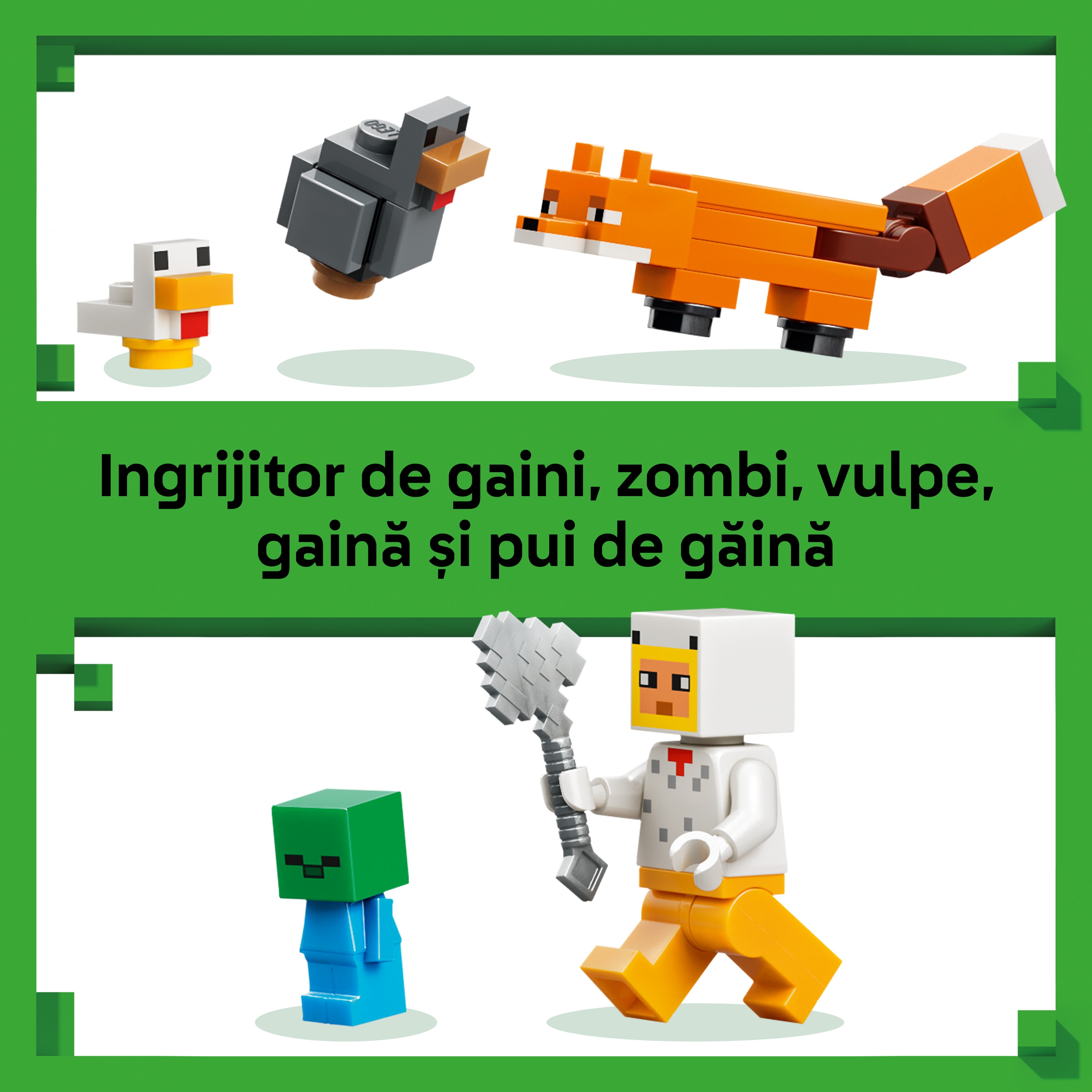 LEGO Minecraft: Ferma de pui 21585, 7 ani+, 233 piese