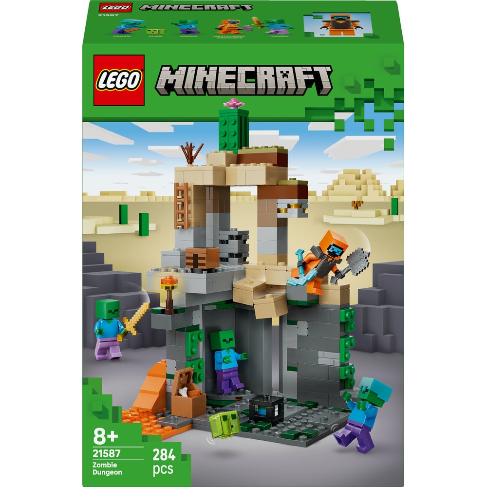 LEGO Minecraft: Temnita cu zombi 21587, 8 ani+, 284 piese
