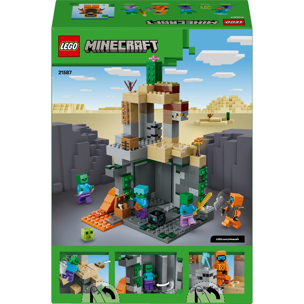 LEGO Minecraft: Temnita cu zombi 21587, 8 ani+, 284 piese