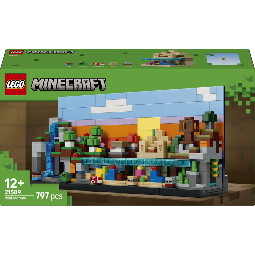 LEGO Minecraft: Minibiomuri 21589, 12 ani+, 797 piese