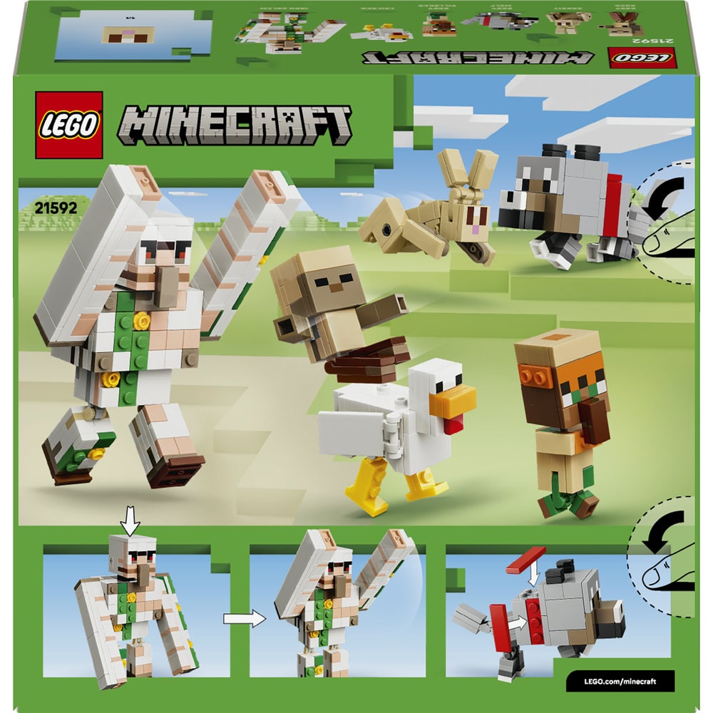 LEGO Minecraft: Atac in desert cu un jocheu de gaini 21592, 9 ani+, 428 piese