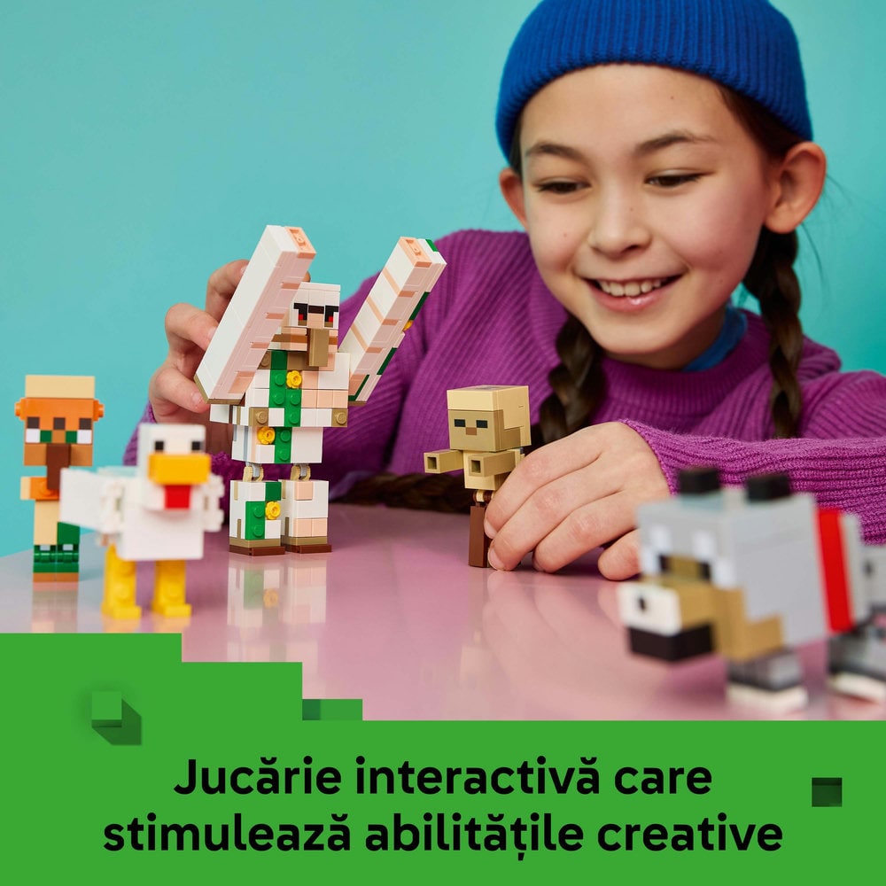 LEGO Minecraft: Atac in desert cu un jocheu de gaini 21592, 9 ani+, 428 piese
