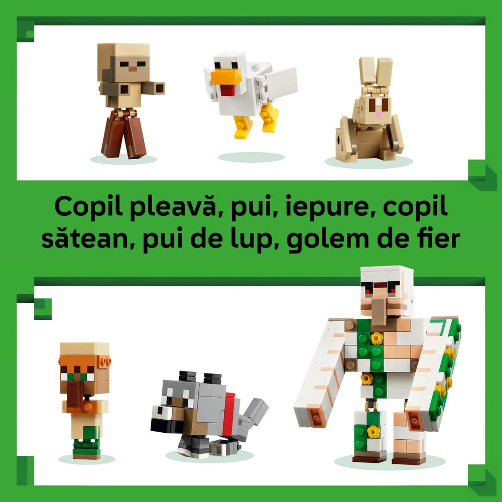 LEGO Minecraft: Atac in desert cu un jocheu de gaini 21592, 9 ani+, 428 piese