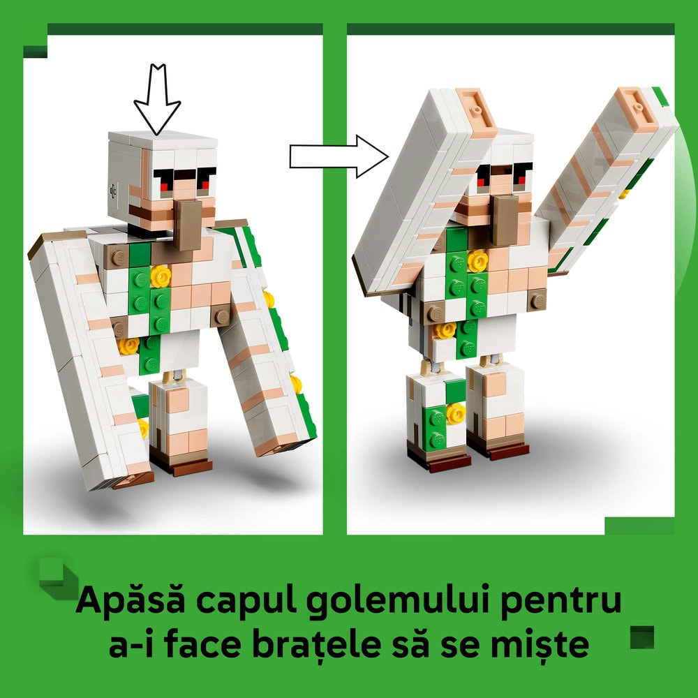 LEGO Minecraft: Atac in desert cu un jocheu de gaini 21592, 9 ani+, 428 piese