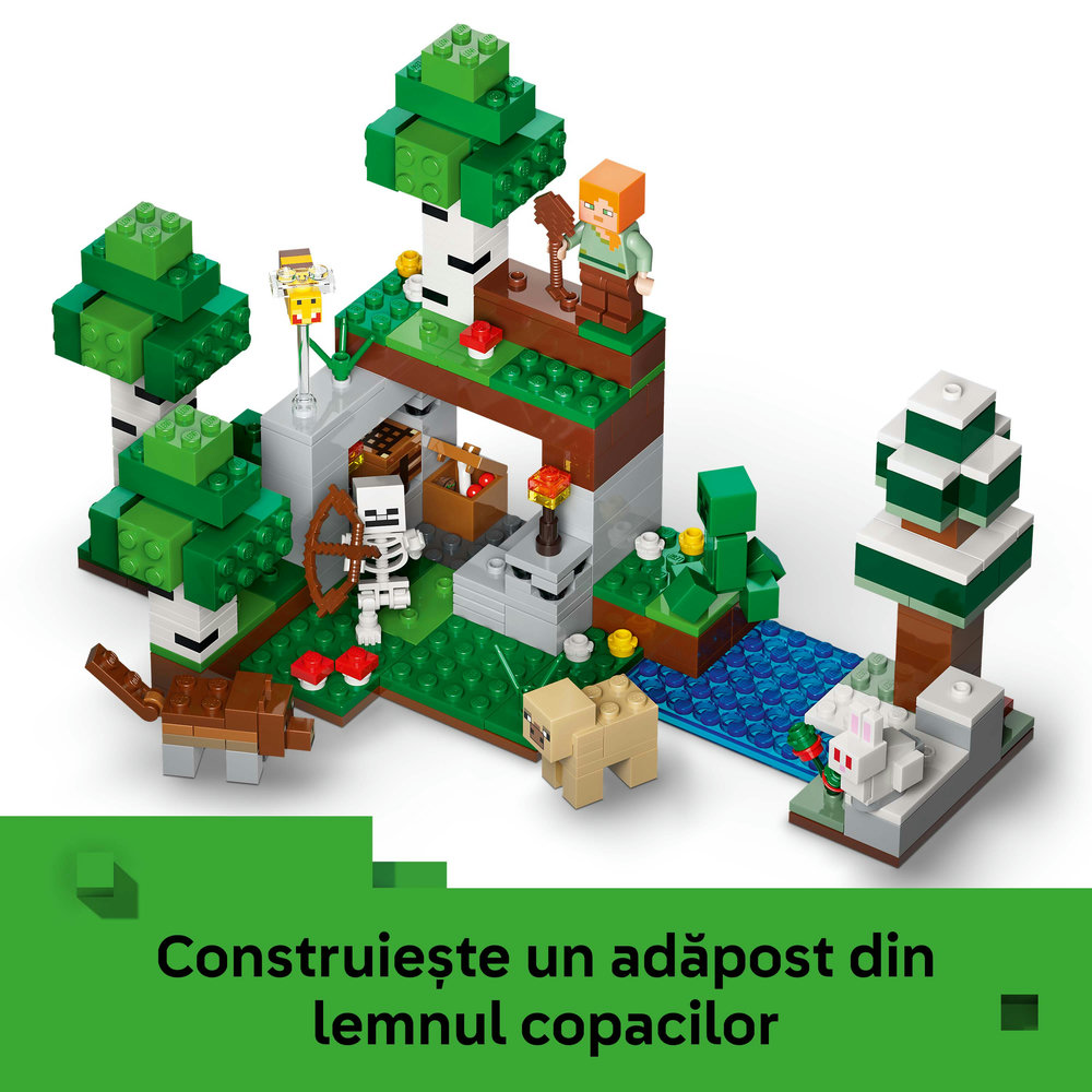 LEGO Minecraft: Prima aventura pe timp de noapte 21593, 8 ani+, 301 piese