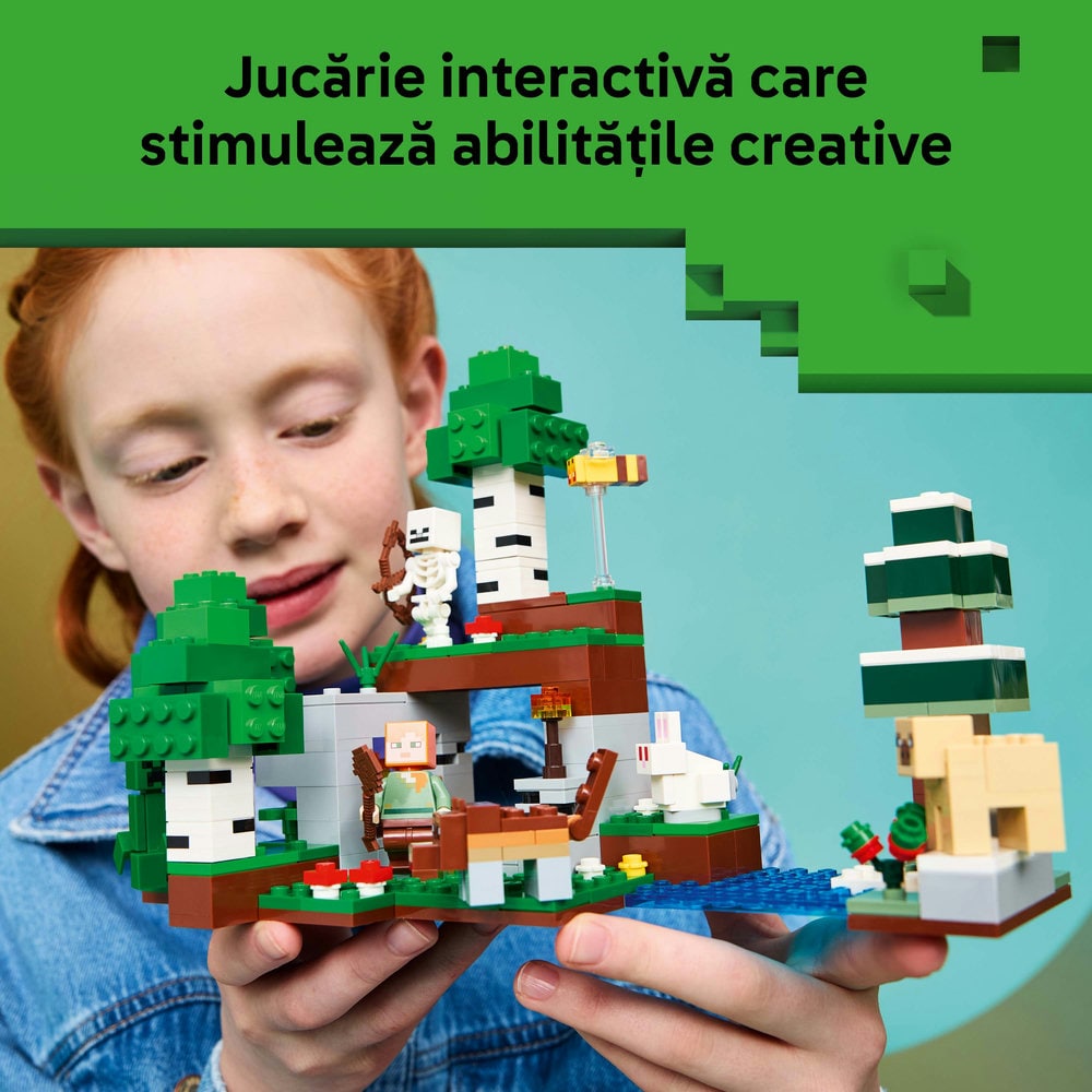 LEGO Minecraft: Prima aventura pe timp de noapte 21593, 8 ani+, 301 piese