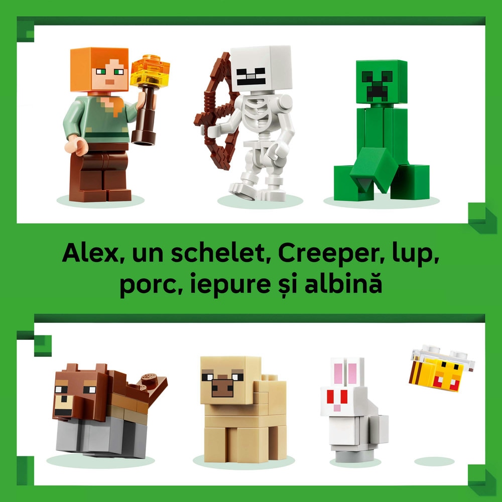 LEGO Minecraft: Prima aventura pe timp de noapte 21593, 8 ani+, 301 piese