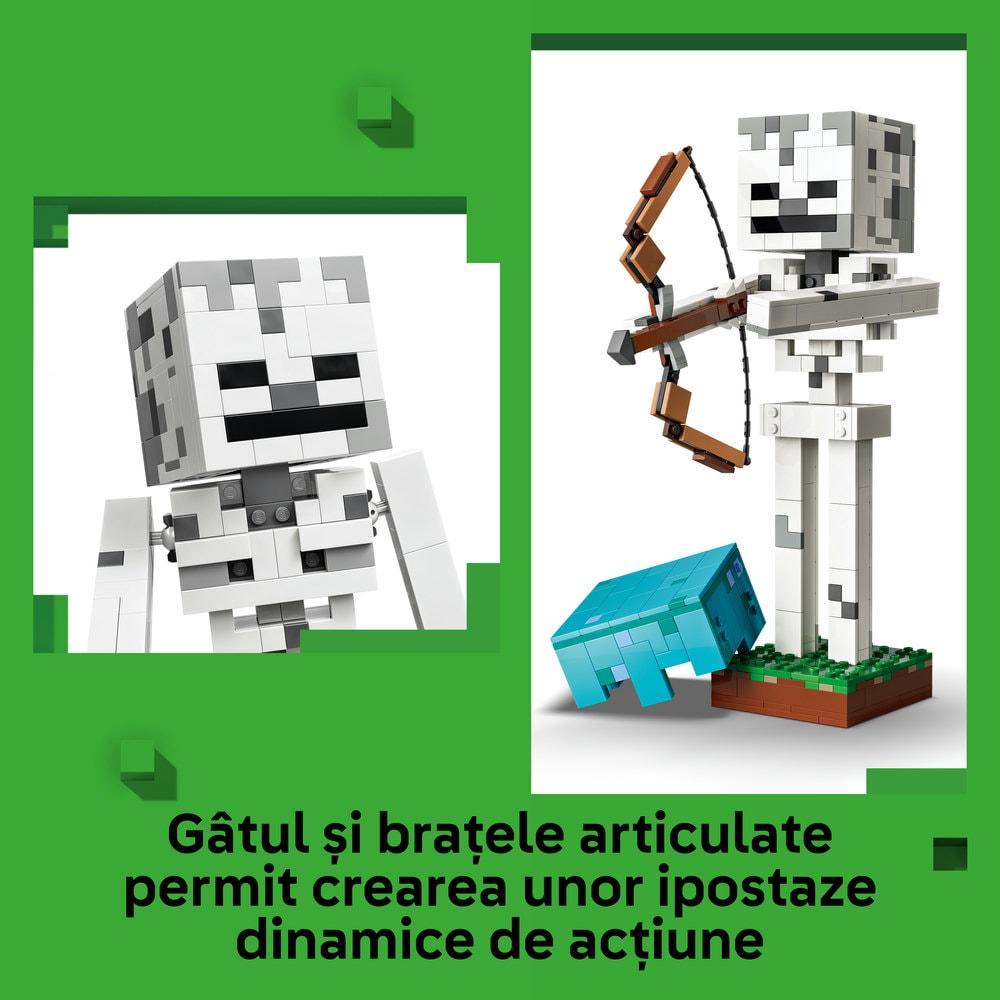 LEGO Minecraft: Scheletul 21594, 10 ani+, 502 piese