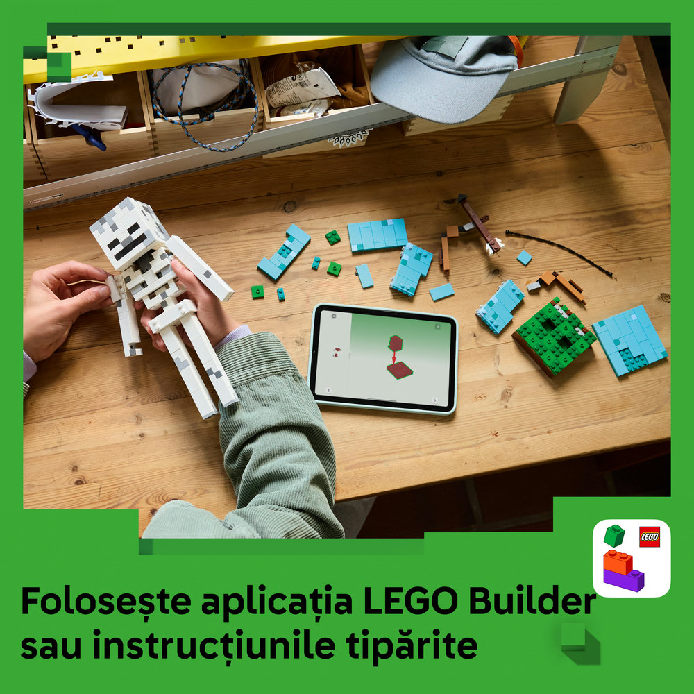 LEGO Minecraft: Scheletul 21594, 10 ani+, 502 piese