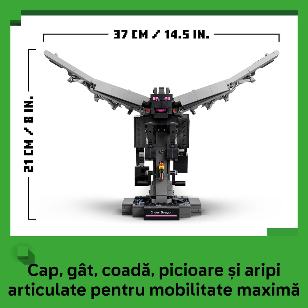 LEGO Minecraft: Dragonul Ender 21595, 10 ani+, 710 piese