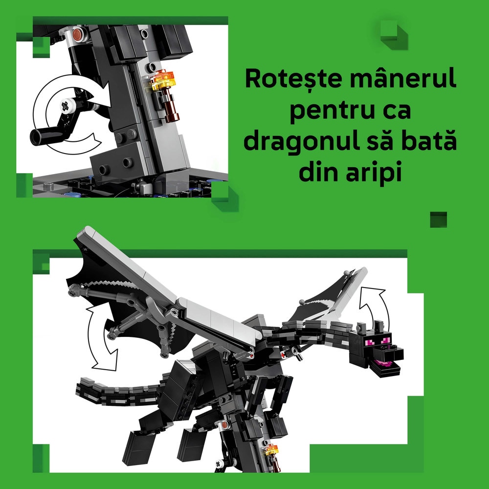 LEGO Minecraft: Dragonul Ender 21595, 10 ani+, 710 piese