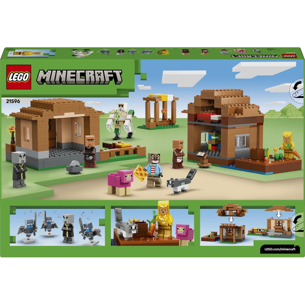 LEGO Minecraft: Atacul Evocatorilor asupra satului 21596, 9 ani+, 607 piese