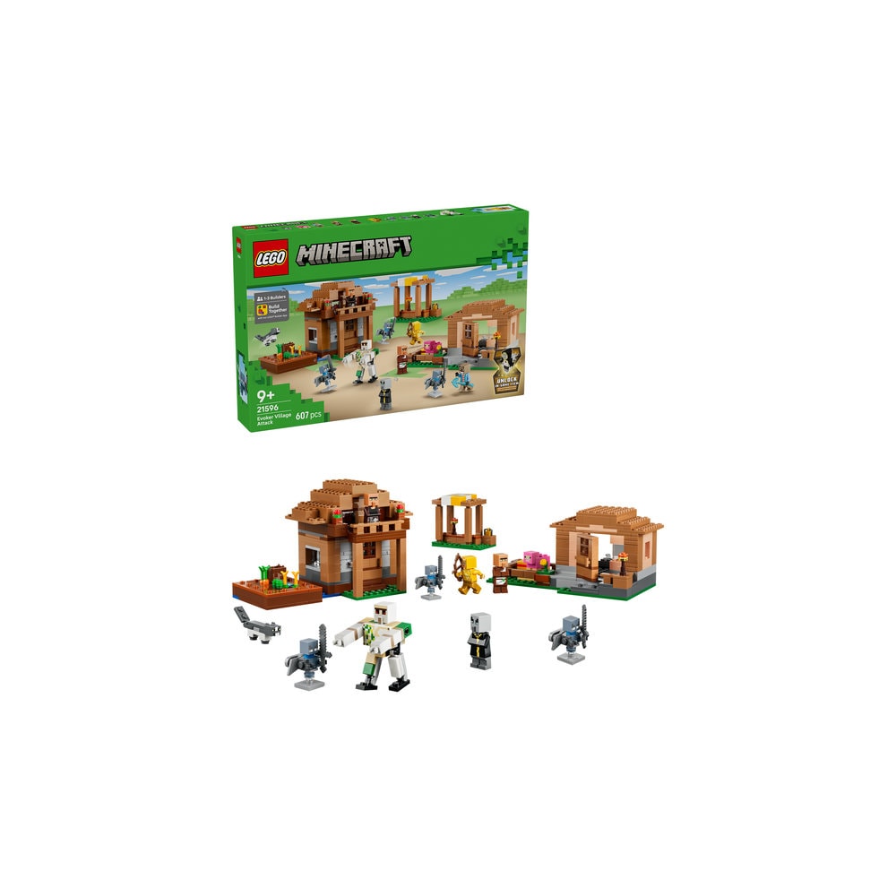LEGO Minecraft: Atacul Evocatorilor asupra satului 21596, 9 ani+, 607 piese
