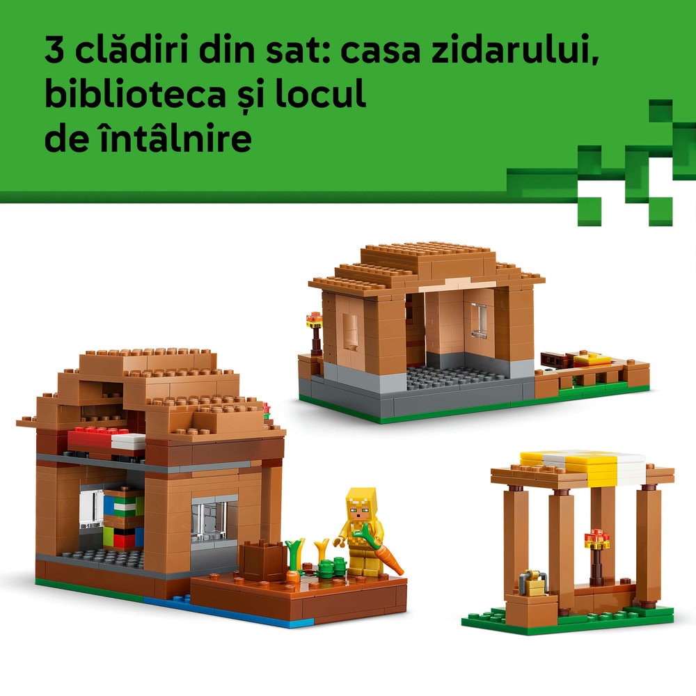 LEGO Minecraft: Atacul Evocatorilor asupra satului 21596, 9 ani+, 607 piese