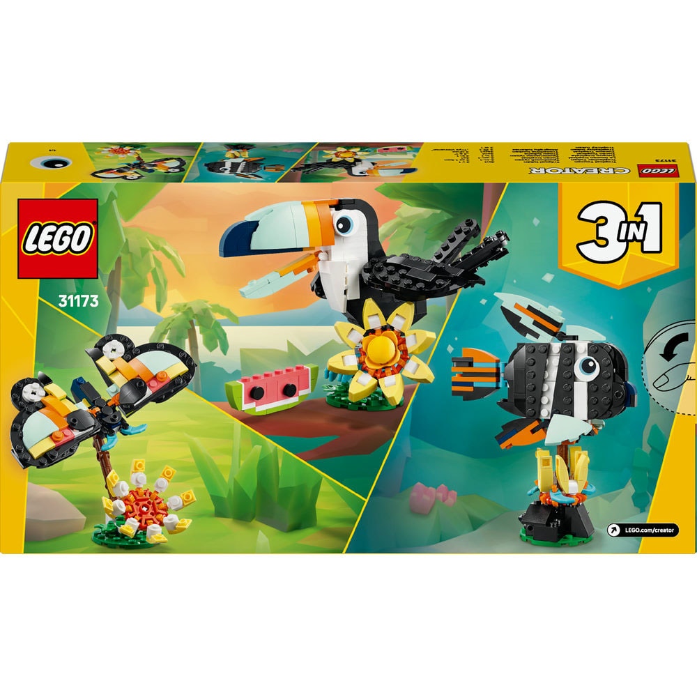 LEGO Creator 3in1: Animale salbatice - Tucan tropical 31173, 7 ani+, 225 piese