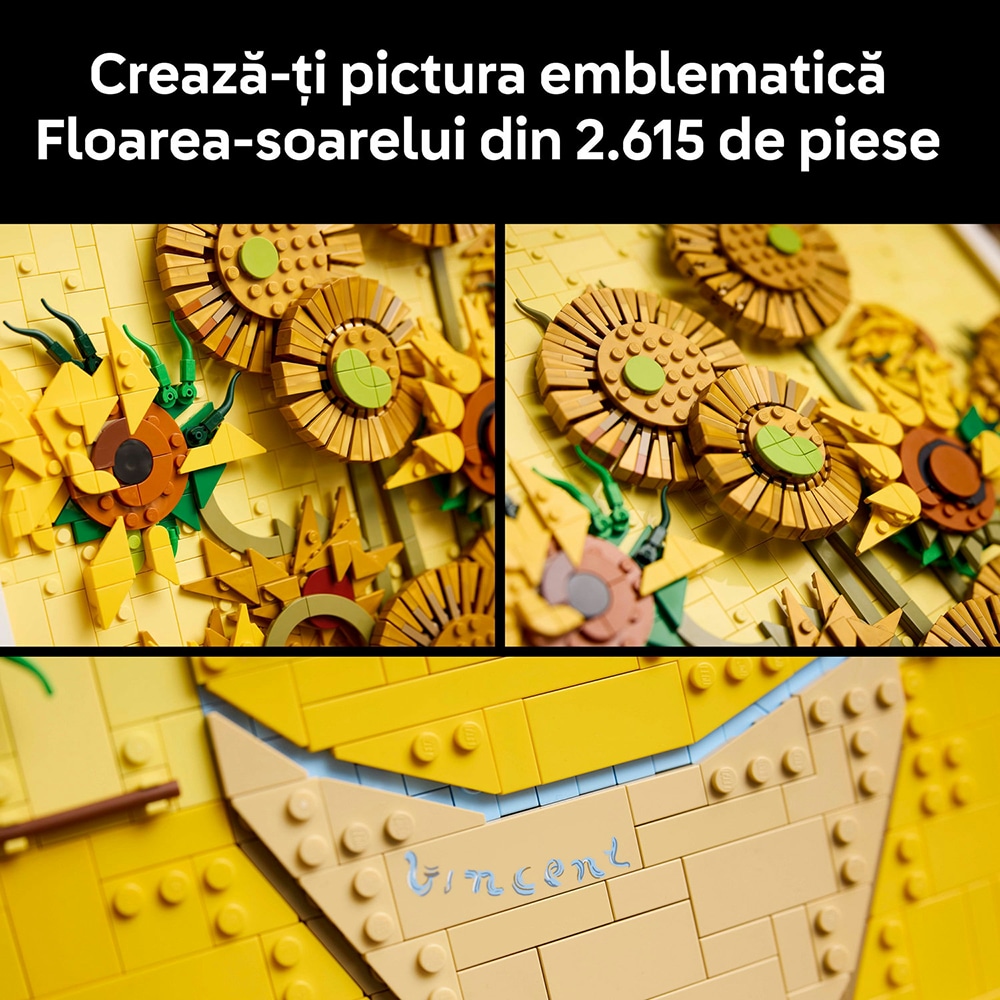 LEGO Art: Vincent van Gogh - Floarea-soarelui 31215, 18 ani+, 2615 piese