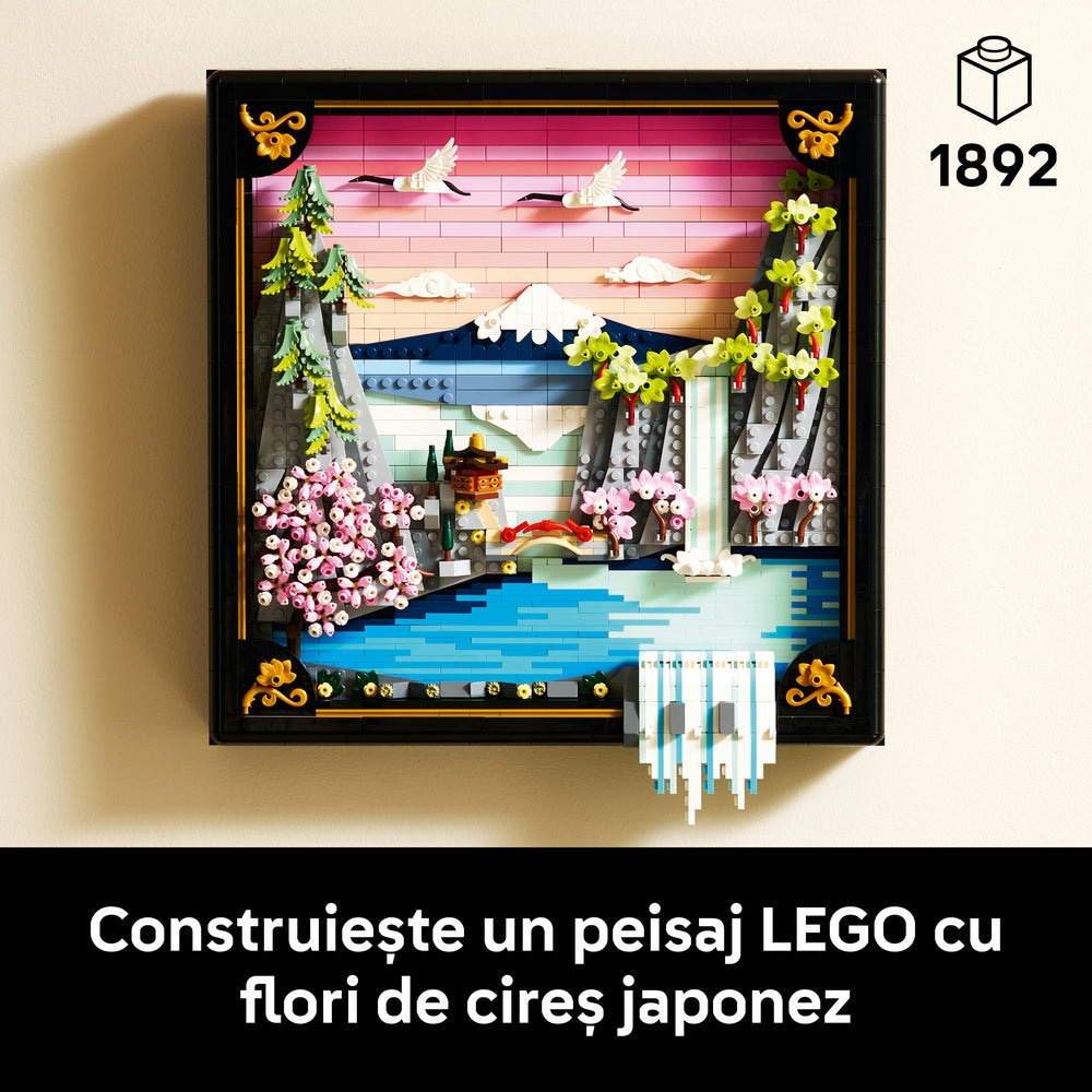 LEGO Art: Peisaj cu flori de cires japonez 31218, 18 ani+, 1892 piese